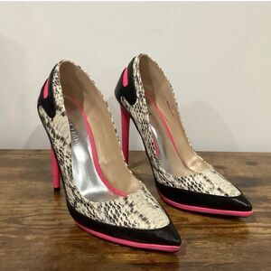 Just Fab snake print high heel pumps